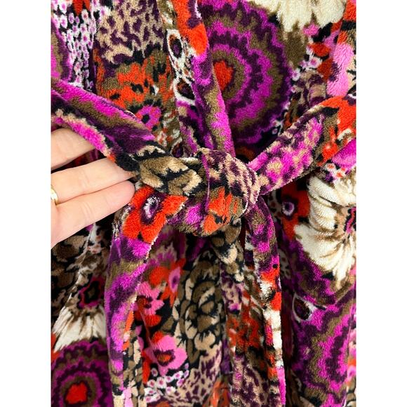 Vera Bradley Women's Size Small/Med Multicolored Floral Print Belted Bath Robe - Picture 8 of 8